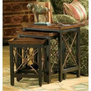  Seven Seas Nesting Tables with Medallion Motif