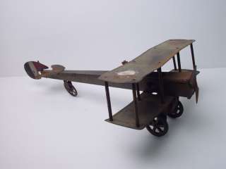 Rare Vintage Dayton Hillclimber Prop Bi Plane Steel Toy  