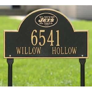   Gold Personalized Address Plaque with lawn stakes