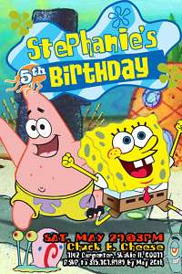 SpongeBob SquarePants BIRTHDAY INVITATIONS INVITES upik  