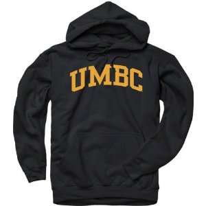  UMBC Retrievers Black Arch Hooded Sweatshirt Sports 
