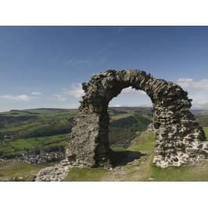  Ruins of Dinas Bran Castle and Village of Llangollen Below 