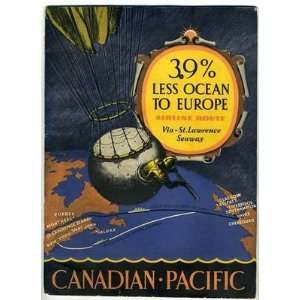  1936 Canadian Pacific Less Ocean to Europe Booklet via St 