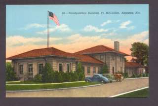 Headquarter Bldg Ft McClellan ANNISTON ALABAMA Postcard  