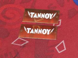 TANNOY BADGE PAIR FOR TANNOY SPEAKER BOX Brass BEAUTIFU  