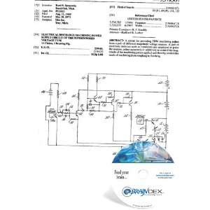 NEW Patent CD for ELECTRICAL DISCHARGE MACHINING POWER SUPPLY CIRCUIT 