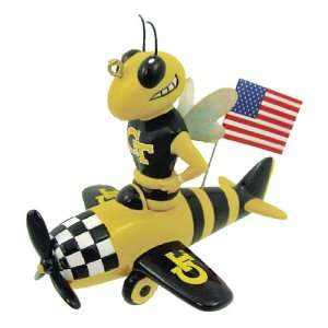   Tech Yellow Jackets Mascot Airplane Ornament
