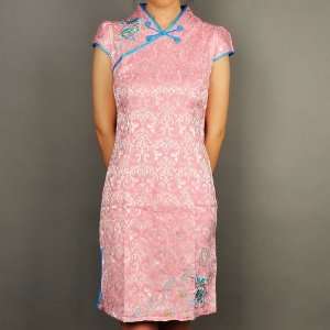 Women Butterfly Mini Dress Cheongsam Rose Available Sizes 0, 2, 4, 6 