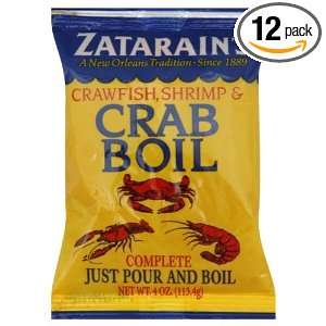 Zatarains Seasoning Crab & Shrimp Boil Preseasoned, 4 ounces (Pack 