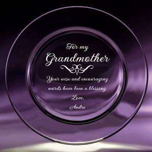  Grandmother Crystal Keepsake Plate 