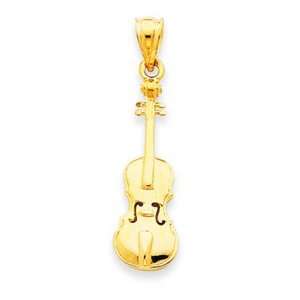  14k Violin Charm Jewelry