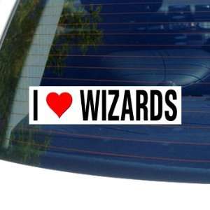  I Love Heart WIZARDS Window Bumper Sticker Automotive