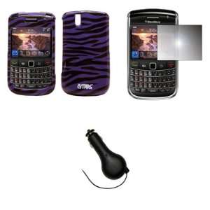  EMPIRE Purple and Black Zebra Design Hard Case Cover 