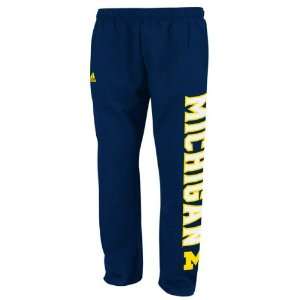   Michigan Wolverines Navy adidas Fleece Sweatpants