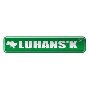   LUHANSK ST  STREET SIGN CITY UKRAINE