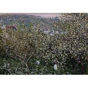   name Vetheuil Flowering Plum Trees, by Monet Claude