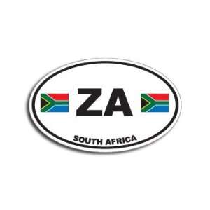  ZA SOUTH AFRICA Country Auto Oval Flag   Window Bumper 