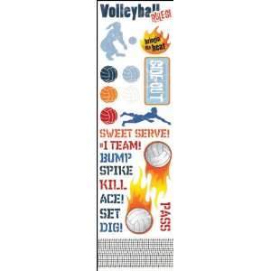  Volleyball Clearly Stickers 2 1/2 Inch by 10 Inch, Volleyball Rules 