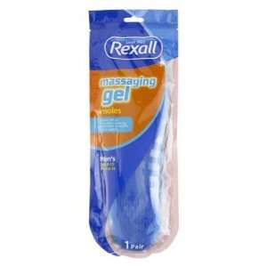  Rexall Massaging Gel Insoles   Mens size 8 13, 1 pair 