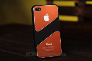 Orange Deluxe Luxury Steel Aluminum Chrome Hard Case Cover For iPhone 