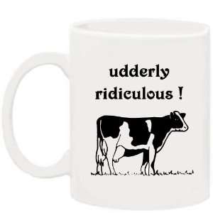  Funny Cow Mug Udderly Ridiculous 