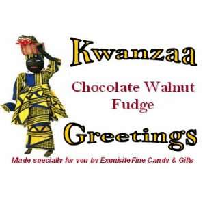 Kwanzaa Greetings Chocolate Walnut Fudge  Grocery 
