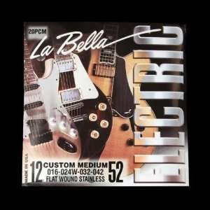  La Bella Electric Flatwound Strings (Custom Medium 12 52 