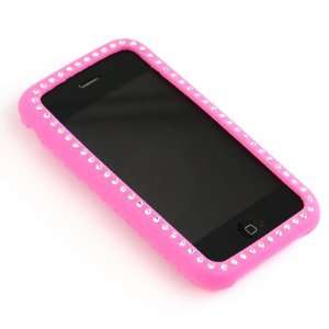  New Pink Diamond Bling Silicone Skin Apple Iphone 3g 3gs 