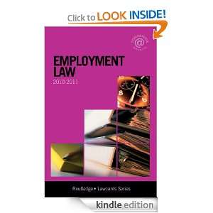 Employment Law 2010 2011 (Lawcards) Routledge  Kindle 