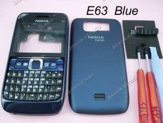 For Nokia E63 E 63 Full Housing Case cover keypad Blue  