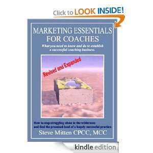Marketing Essentials For Coaches Steve Mitten  Kindle 