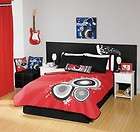music dj guitar red black comforter bedding set queen $ 158 00 time 