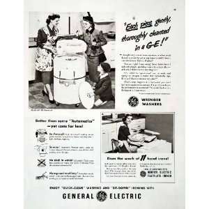  1950 Ad Wringer Washer Flatplate Ironer General Electric 