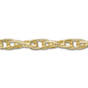    Gold Plated Textured Double Oval Link Chain Arts, Crafts & Sewing