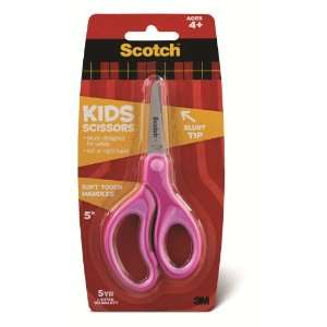  Scotch Kids Blunt Tip Scissors with Soft Touch, Magenta, 5 