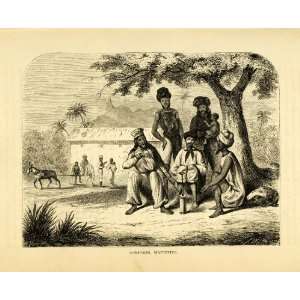 com 1857 Wood Engraving Mauritius Africa Hookah Commodore Perry Japan 
