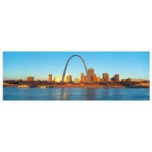 Arch St.Louis and Skyline, Missouri by unknown. Size 54.00 X 18.00 Art 