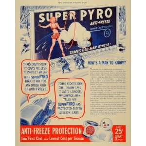  1937 Ad Super Pyro Anti Freeze Winter Protection Driver 