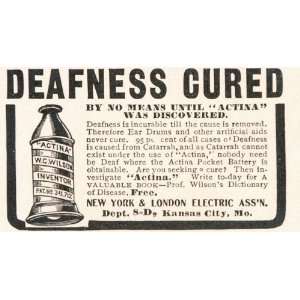  1904 Vintage Ad Deaf Deafness Cure Actina W. C. Wilson 