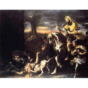   Luca Giordano   24 x 18 inches   Jezebel eaten by dogs