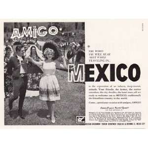  Ad 1962 Mexico Amigo Mexican Government Tourism  Books