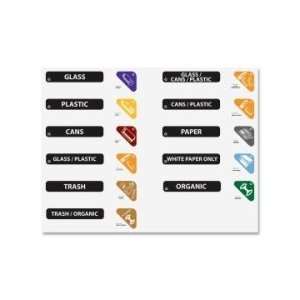  Rubbermaid Recycle Label Kit   Clear   RCP1792975 Office 