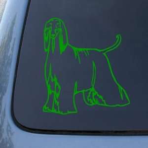 AFGHAN   Dog   Vinyl Car Decal Sticker #1481  Vinyl Color Green