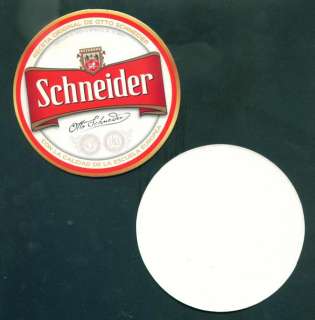 SCHNEIDER BEER COASTER OTTO SCHNEIDER CERVEZA ARGENTINA  