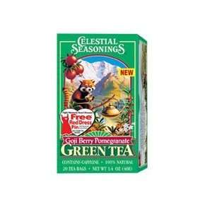 Celestial Goji Berry Pomegranate Green Tea(6 x 20 Bag 