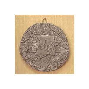 Ceramic plaque, Aztec Moon Goddess 