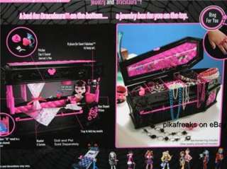 New Monster High Draculaura Coffin Bed Jewelry Box MISP USA SELLER 