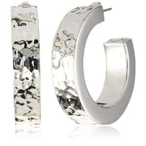  Zina Sterling Silver Sahara Collection Hoop Earrings 