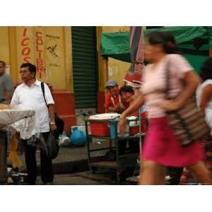  People on Street in City Centre, San Salvador, El Salvador 