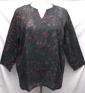 Hippie Tie Dye Cotton Shirt TOP Unisex LS3085 Sz 2XL 2X  